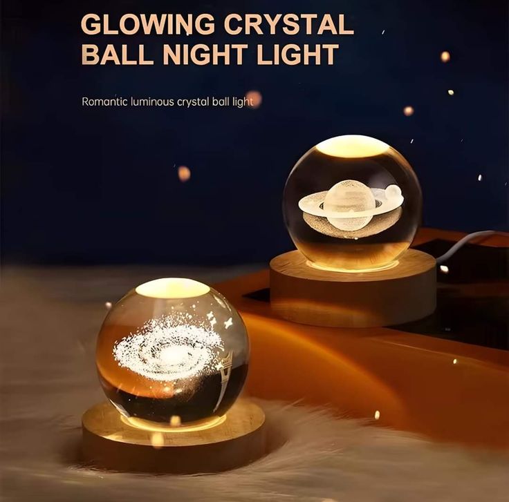 "Crystal ball lamp with elegant lighting design, creating a luxurious and relaxing atmosphere for home or office décor."