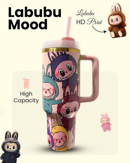 “Labubu Mood™ Premium Tumbler – HD Art Print | 1200ML | Leak-Proof & Stylish”