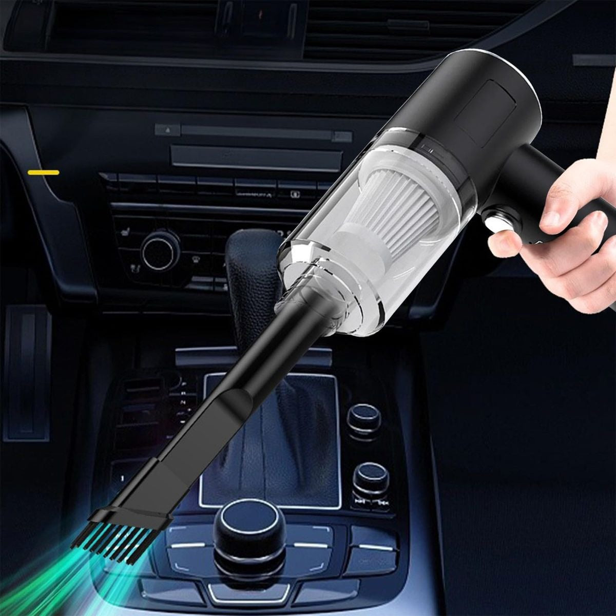"Wireless Car Vacuum Cleaner with LED Light – Portable & Powerful Cleaning Tool"