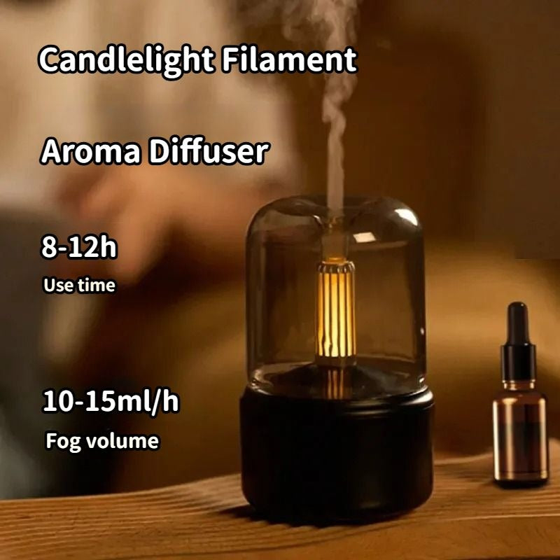 🕯✨ Candlelight Humidifier – Premium Mist & Cozy Glow Experience 🌿💧