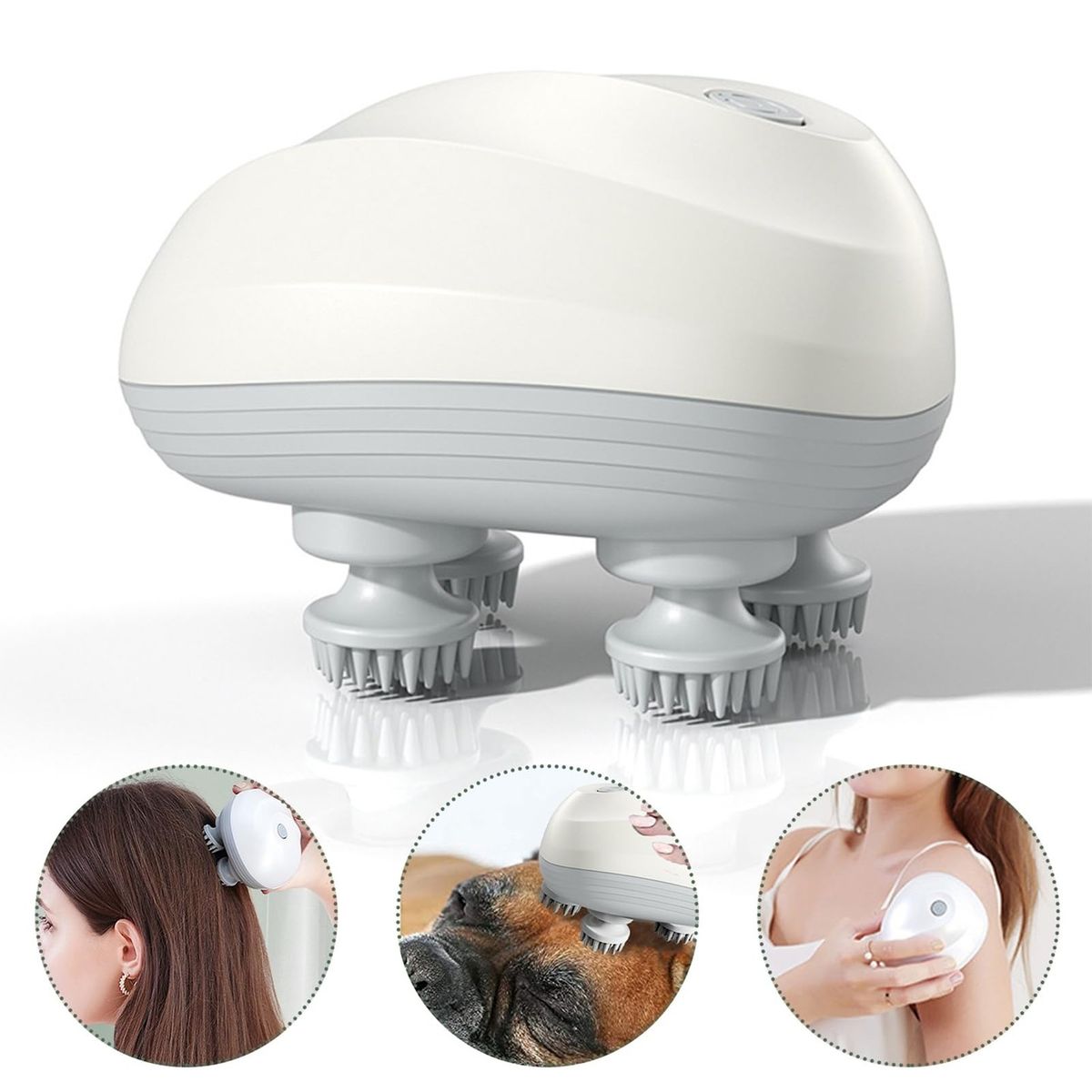 "Premium 4D Electric Head &amp; Full Body Massager – Portable Device for Stress Relief, Pain Therapy &amp; Deep Relaxation
