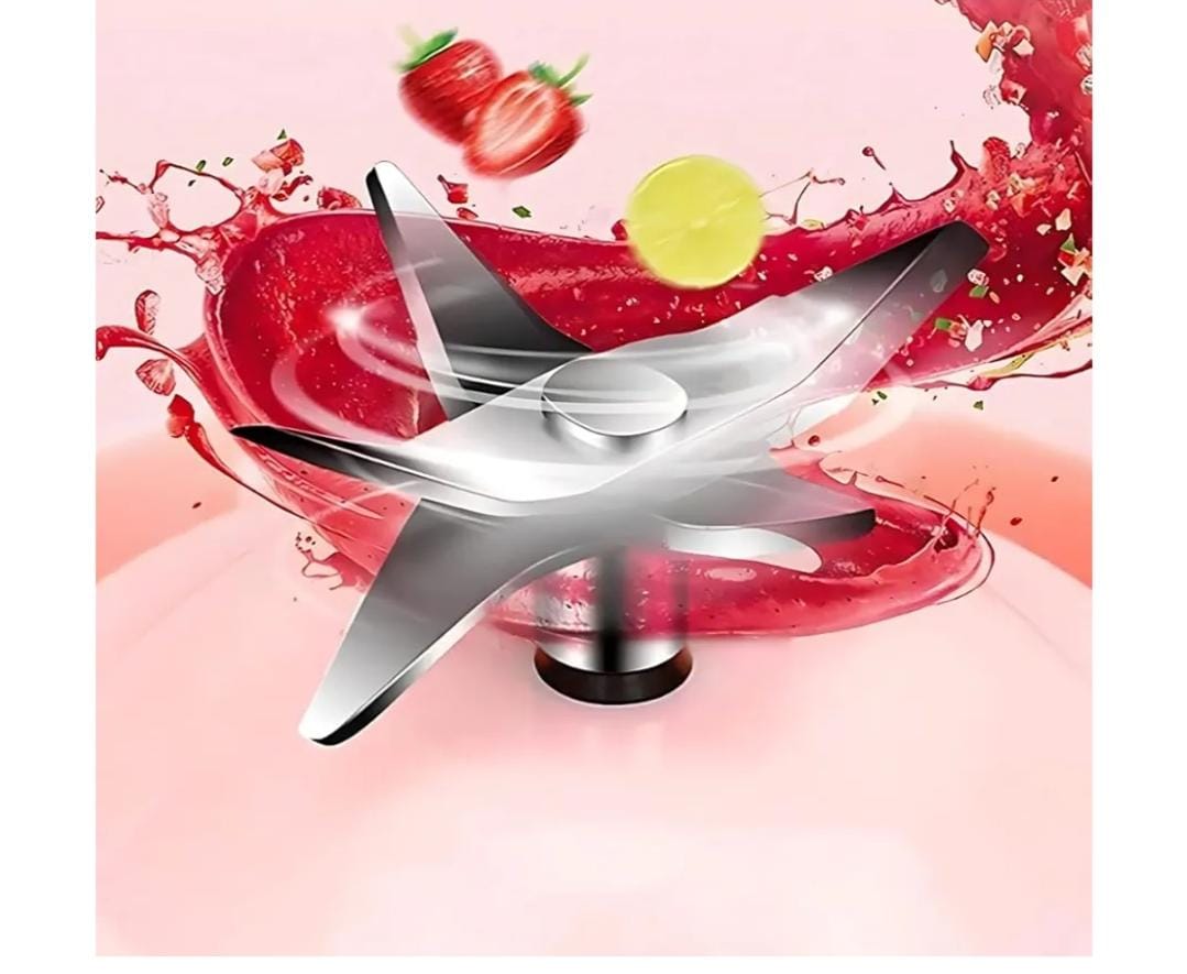 Silver kitchen tool with red liquid and strawberries in the background