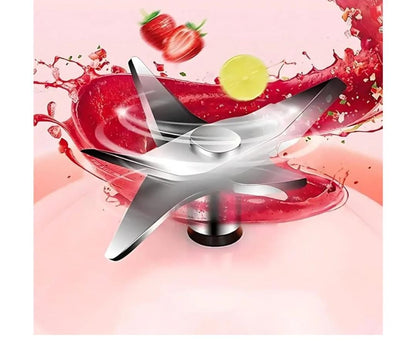Silver kitchen tool with red liquid and strawberries in the background