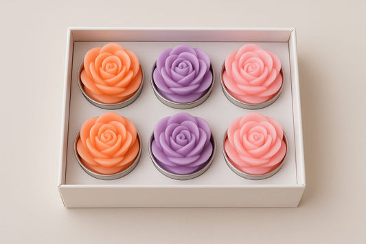 Luxury Rose Flower Candle – Handcrafted Decorative Candle in Gift Box