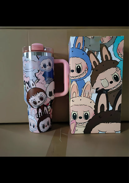 “Labubu Mood™ Premium Tumbler – HD Art Print | 1200ML | Leak-Proof & Stylish”