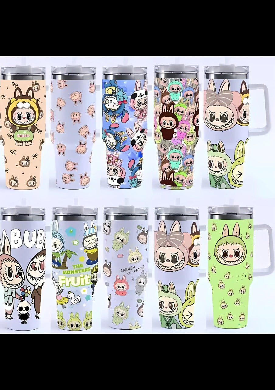 “Labubu Mood™ Premium Tumbler – HD Art Print | 1200ML | Leak-Proof & Stylish”
