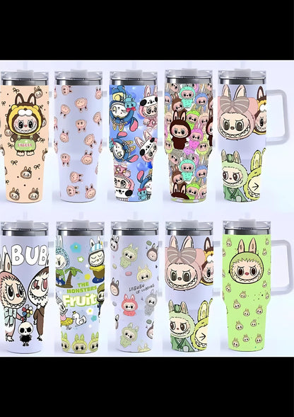 “Labubu Mood™ Premium Tumbler – HD Art Print | 1200ML | Leak-Proof & Stylish”