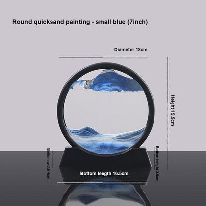 “Luxury 3D Moving Sand Mic Collar Lamp – Dynamic Flowing Sand Art with Ambient Light”