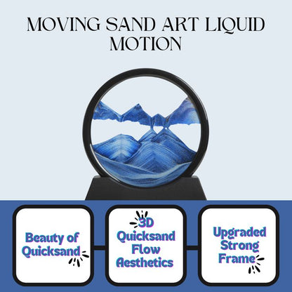 “Luxury 3D Moving Sand Mic Collar Lamp – Dynamic Flowing Sand Art with Ambient Light”