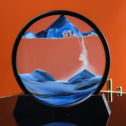 “Luxury 3D Moving Sand Mic Collar Lamp – Dynamic Flowing Sand Art with Ambient Light”