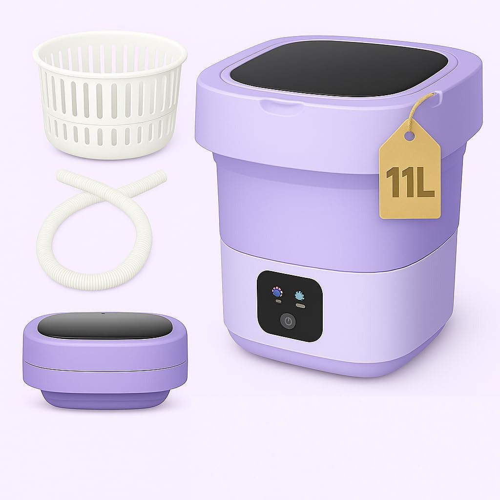 Portable Mini Folding Washing Machine with 3 Adjustable Timing Modes